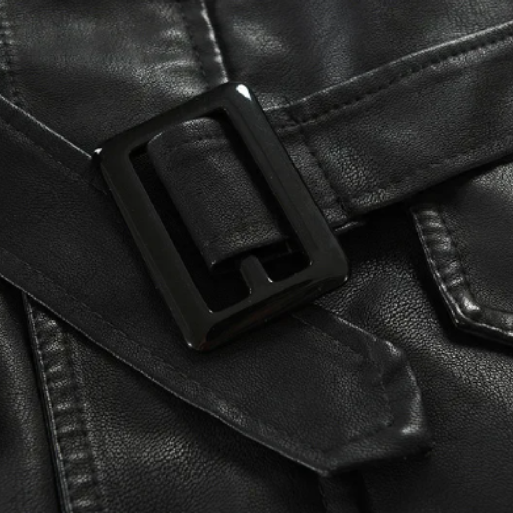 Thibault | Veste longue de motard en cuir