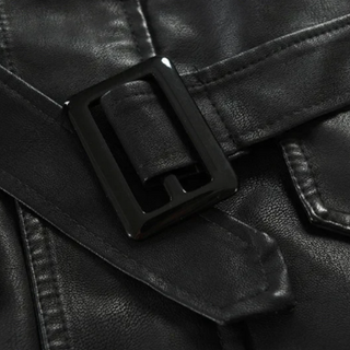 Thibault | Veste longue de motard en cuir