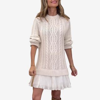 Roxane | Robe-pull en maille torsadée