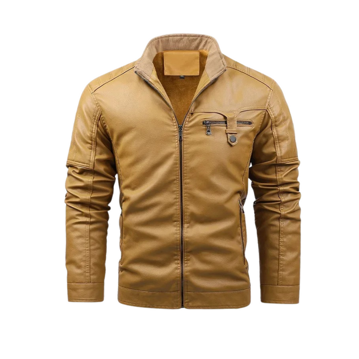 Yann | Veste en cuir rétro doublée