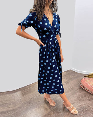 Armelle | Robe élégante à pois