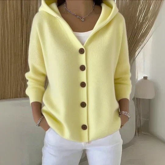 Adélie | Veste en maille à capuche