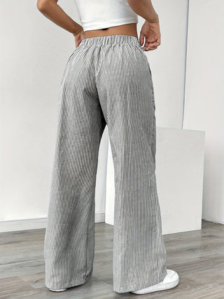Lorette | Pantalon large rayé