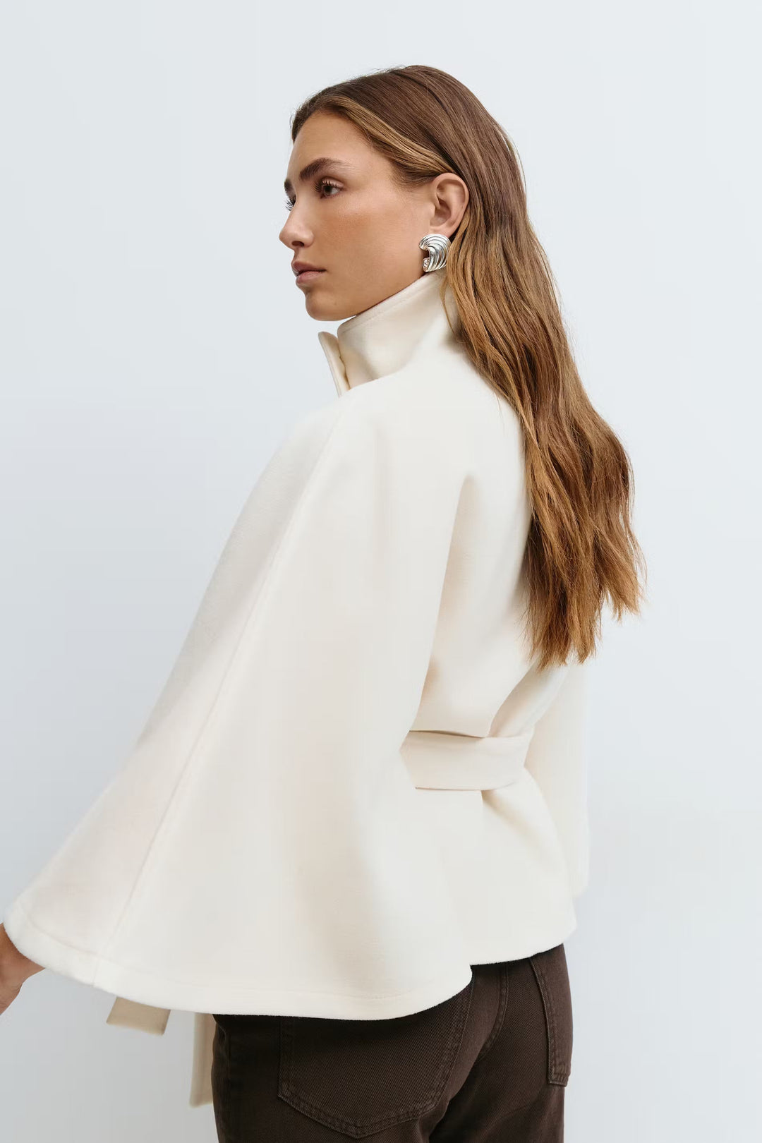 Mélanie | Manteau-cape ceinturé