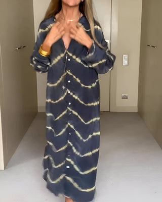 Catherine | Robe longue bohème rayée