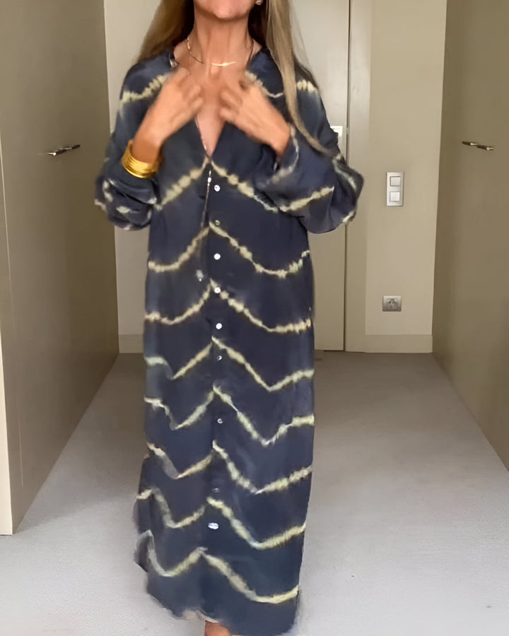Catherine | Robe longue bohème rayée