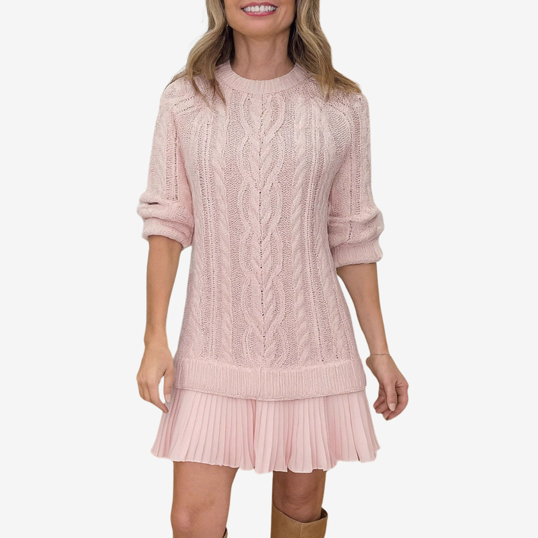 Roxane | Robe-pull en maille torsadée