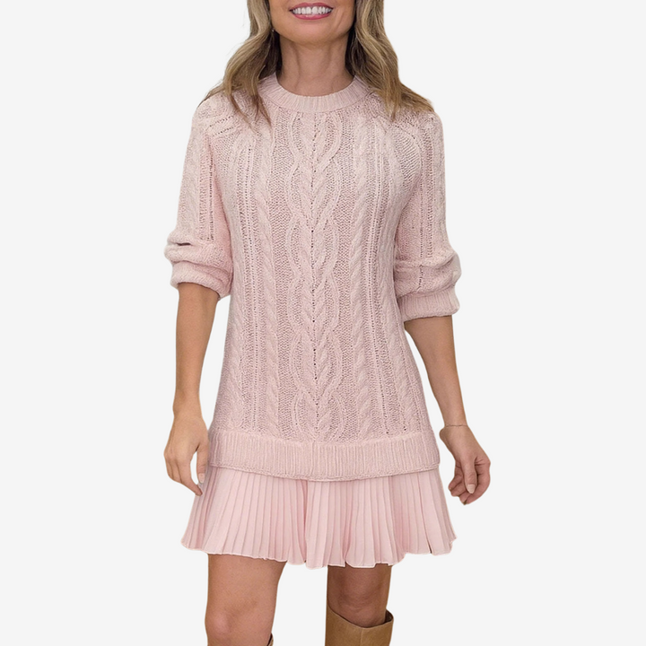 Roxane | Robe-pull en maille torsadée