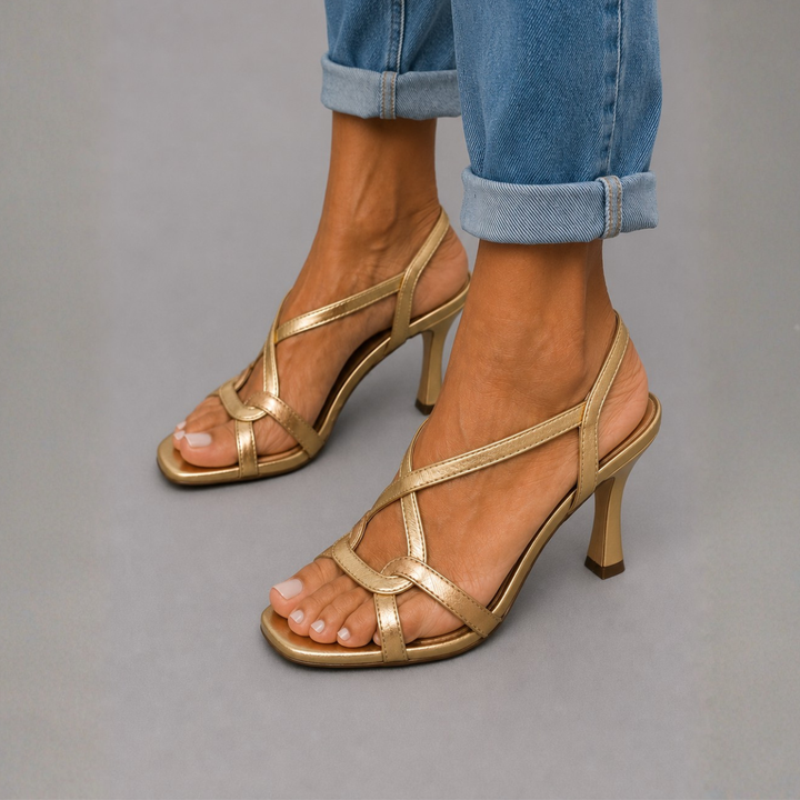 Chloé | Sandales dorées d&