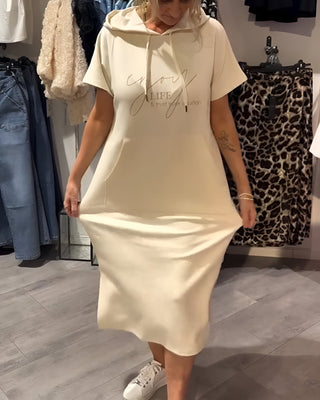 Valentine | Robe sweat à capuche confortable