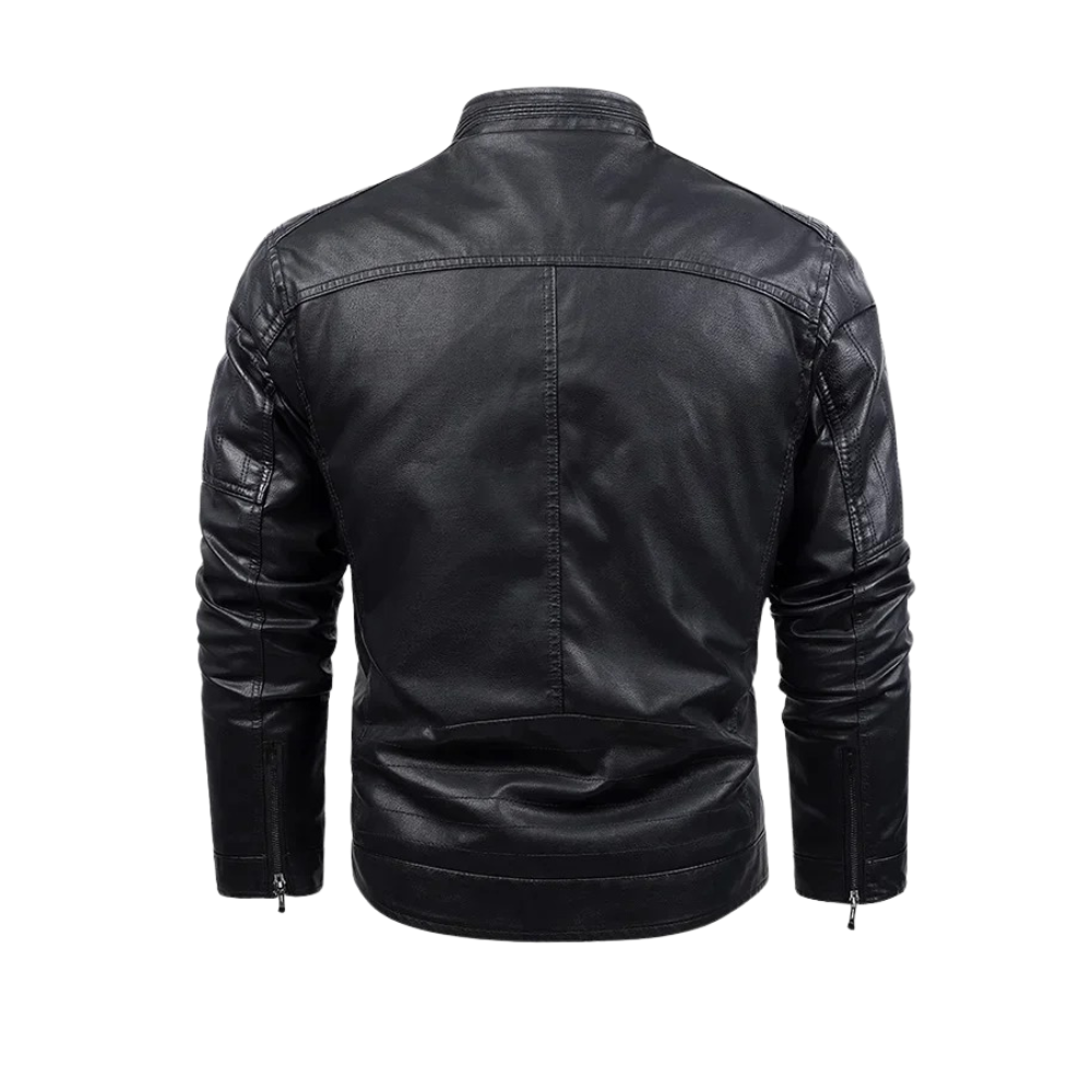 Yann | Veste en cuir rétro doublée