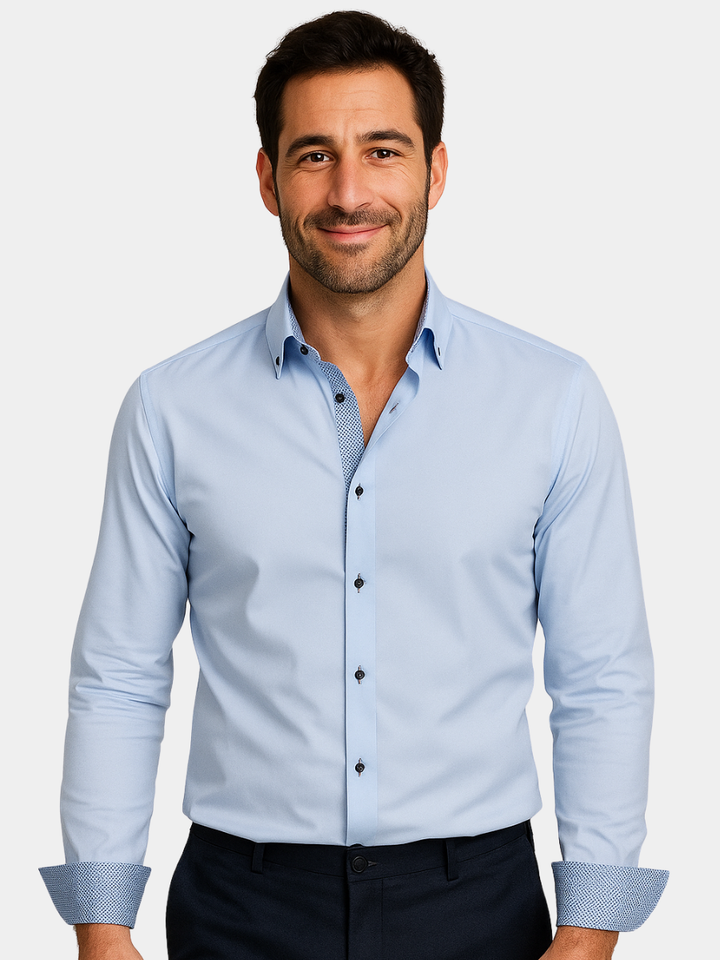 Ambroise | Chemise élégante légère avec détails contrastés
