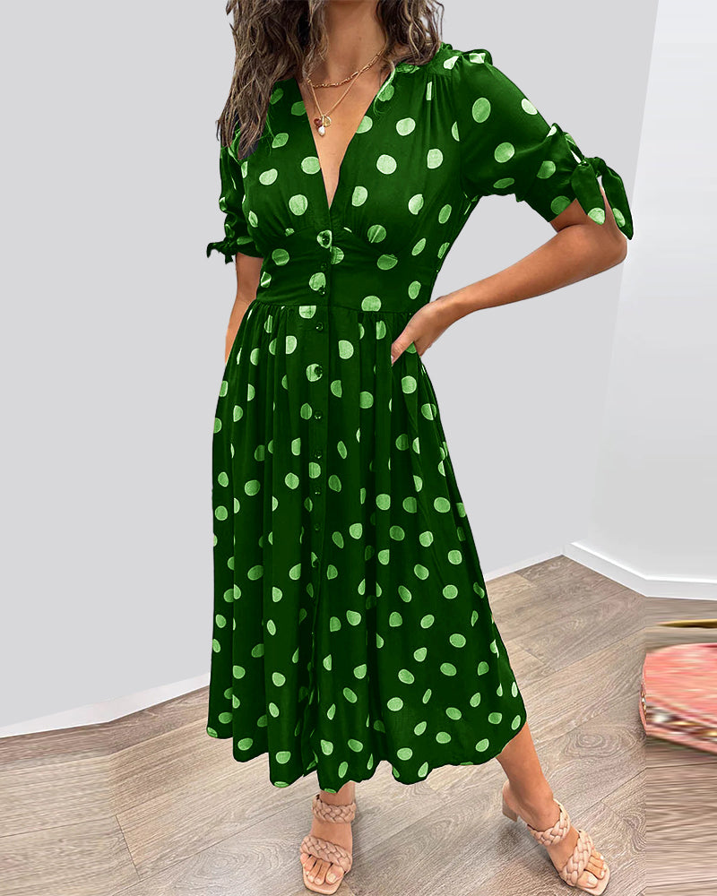 Armelle | Robe élégante à pois