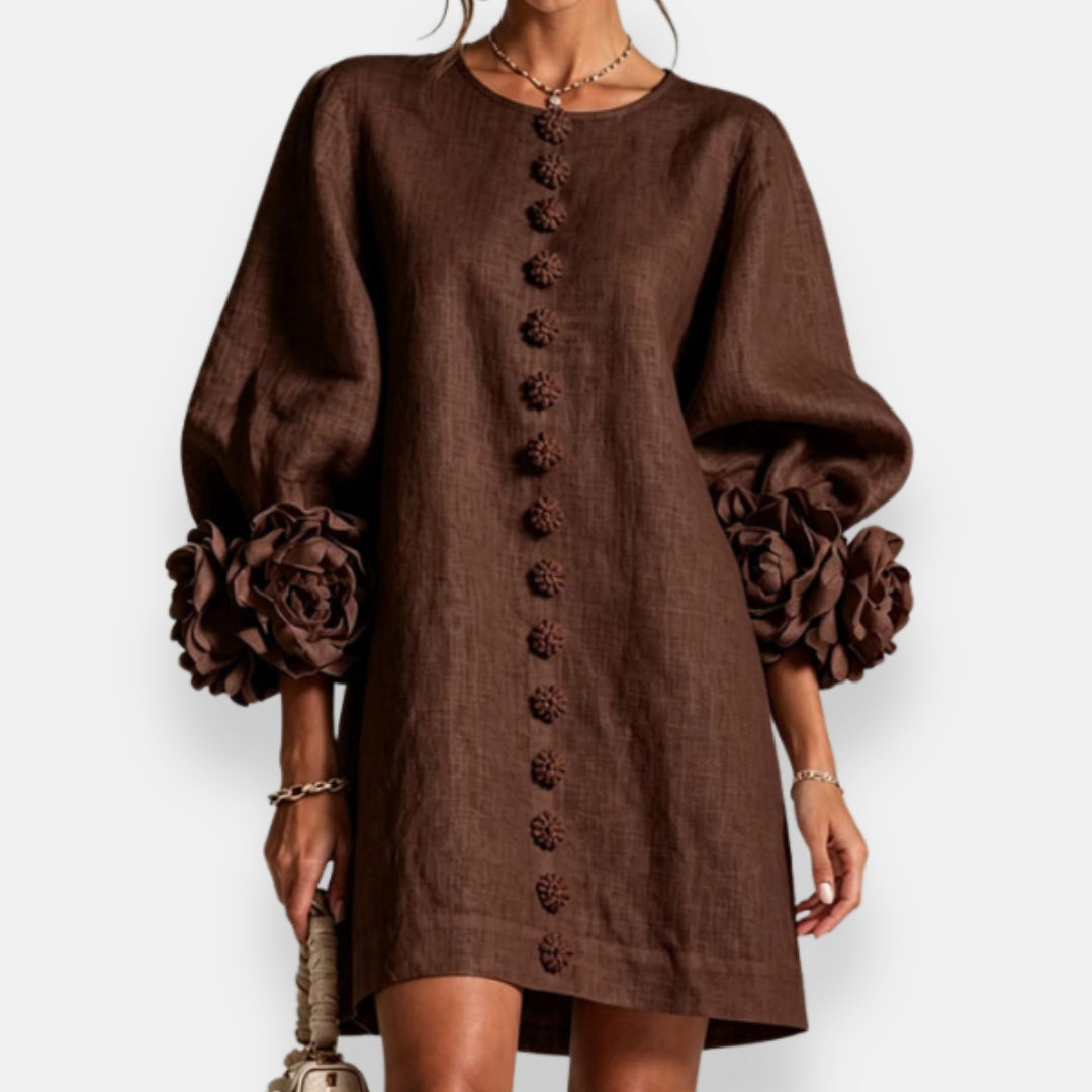 Annabelle | Robe à fleurs en relief