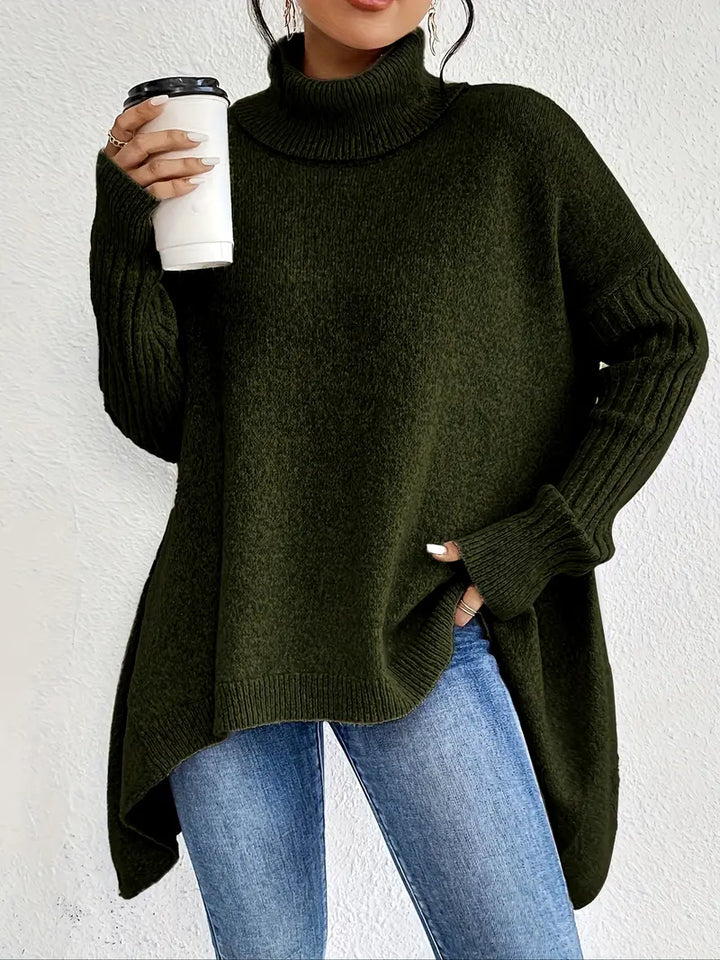 Camille | Pull ample à col montant
