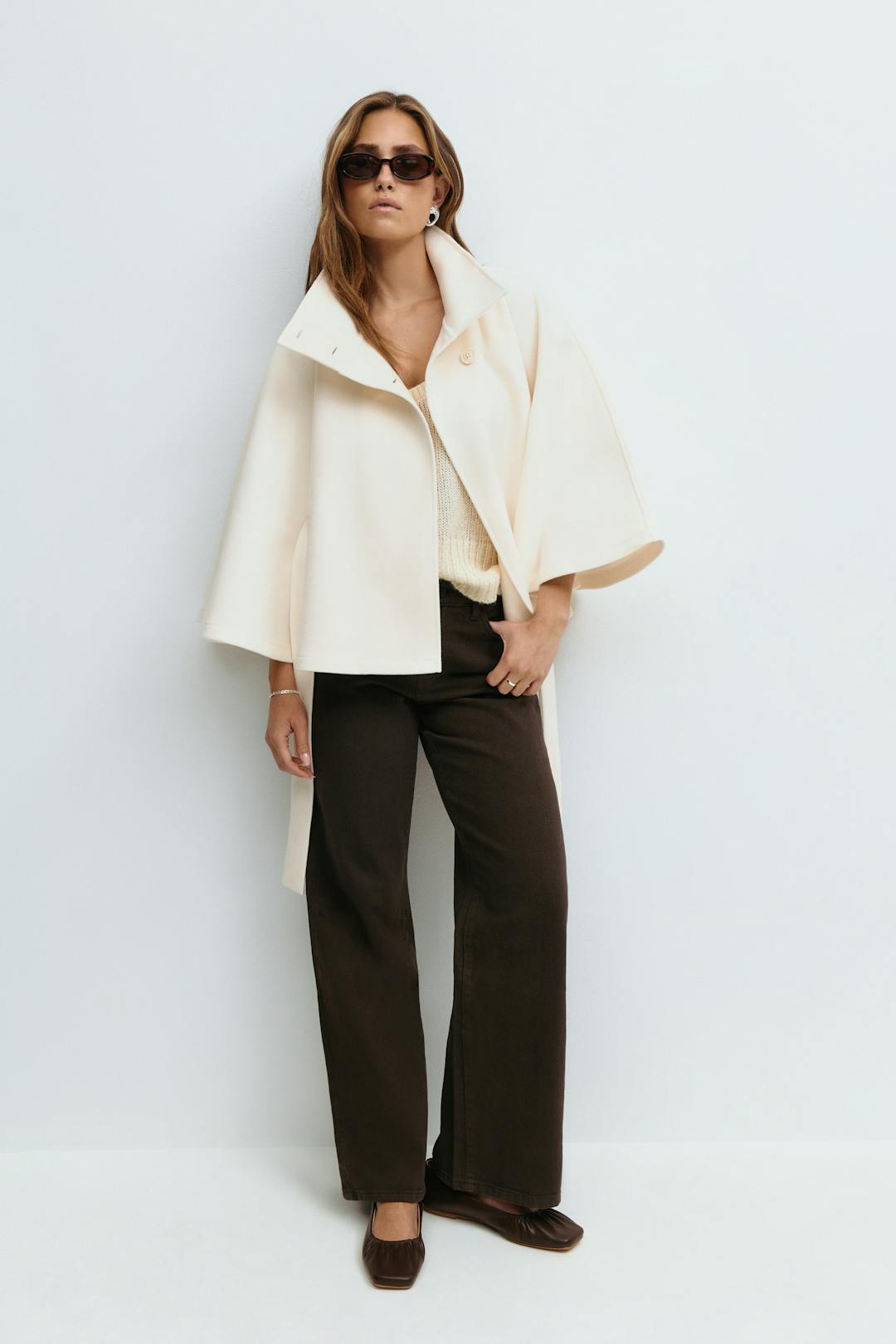 Mélanie | Manteau-cape ceinturé