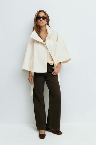 Mélanie | Manteau-cape ceinturé