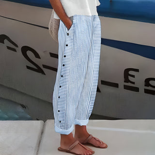 Rosalie | Pantalon rayé décontracté