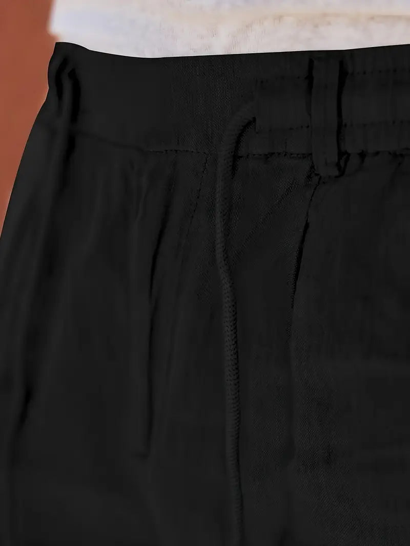 Adrien | Pantalon large en lin avec cordon