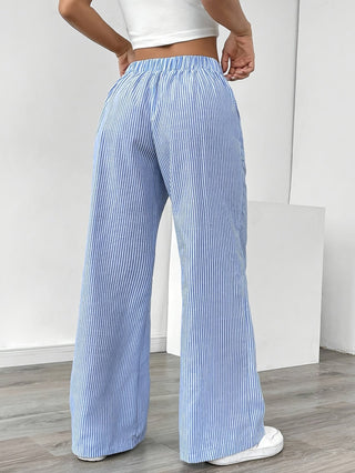 Lorette | Pantalon large rayé