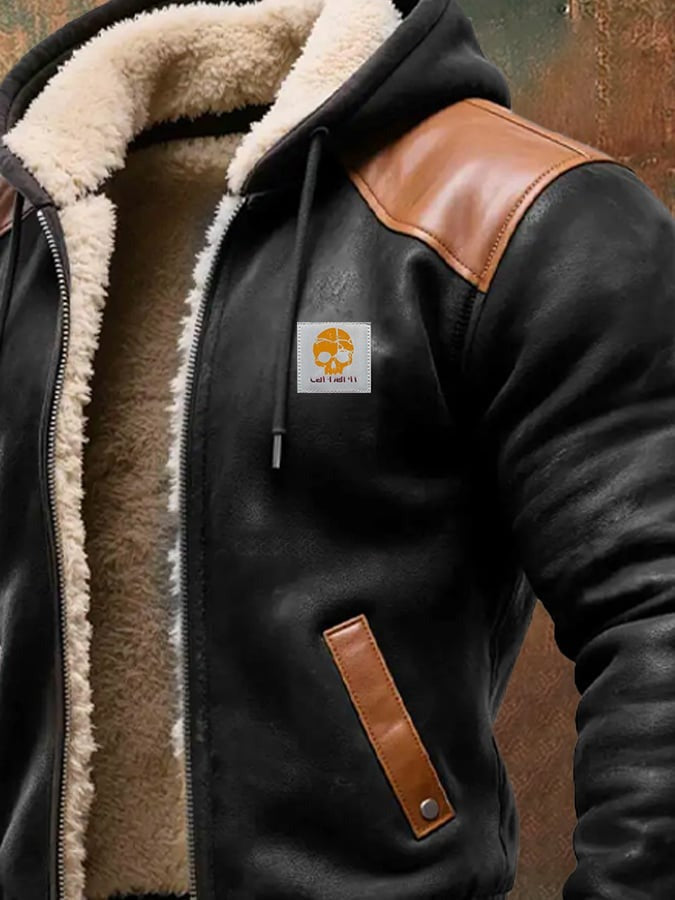Bastien | Veste à détails en cuir