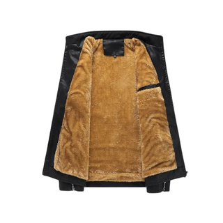 Yann | Veste en cuir rétro doublée