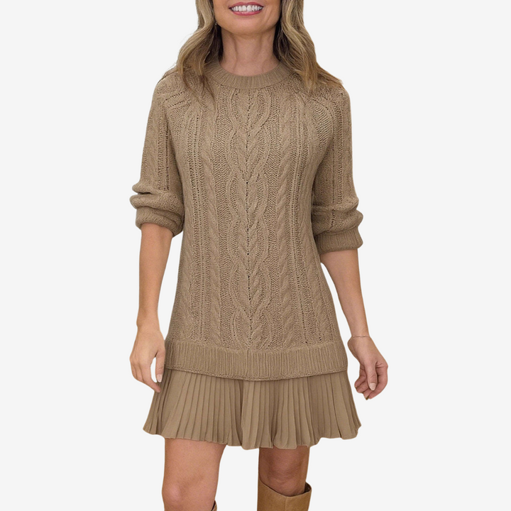 Roxane | Robe-pull en maille torsadée