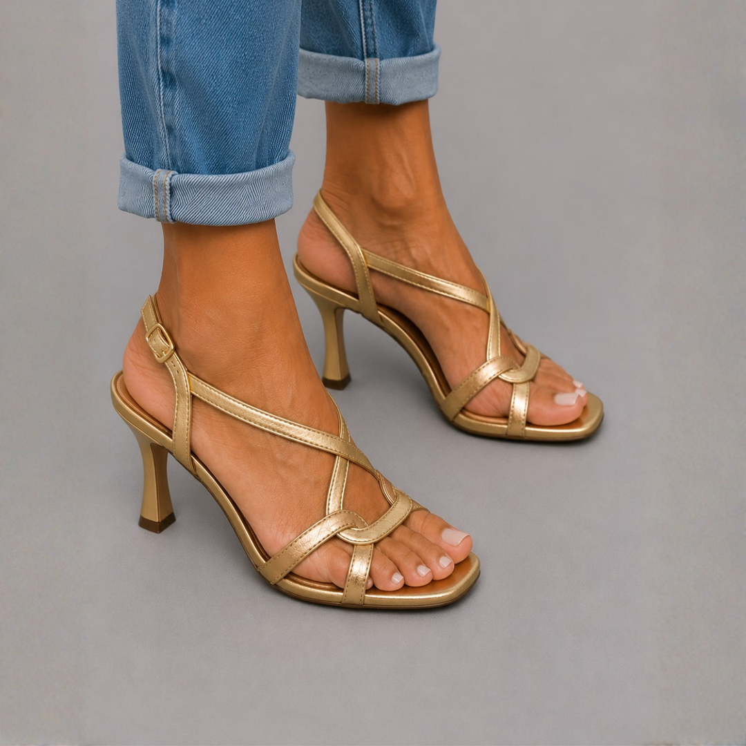Chloé | Sandales dorées d&