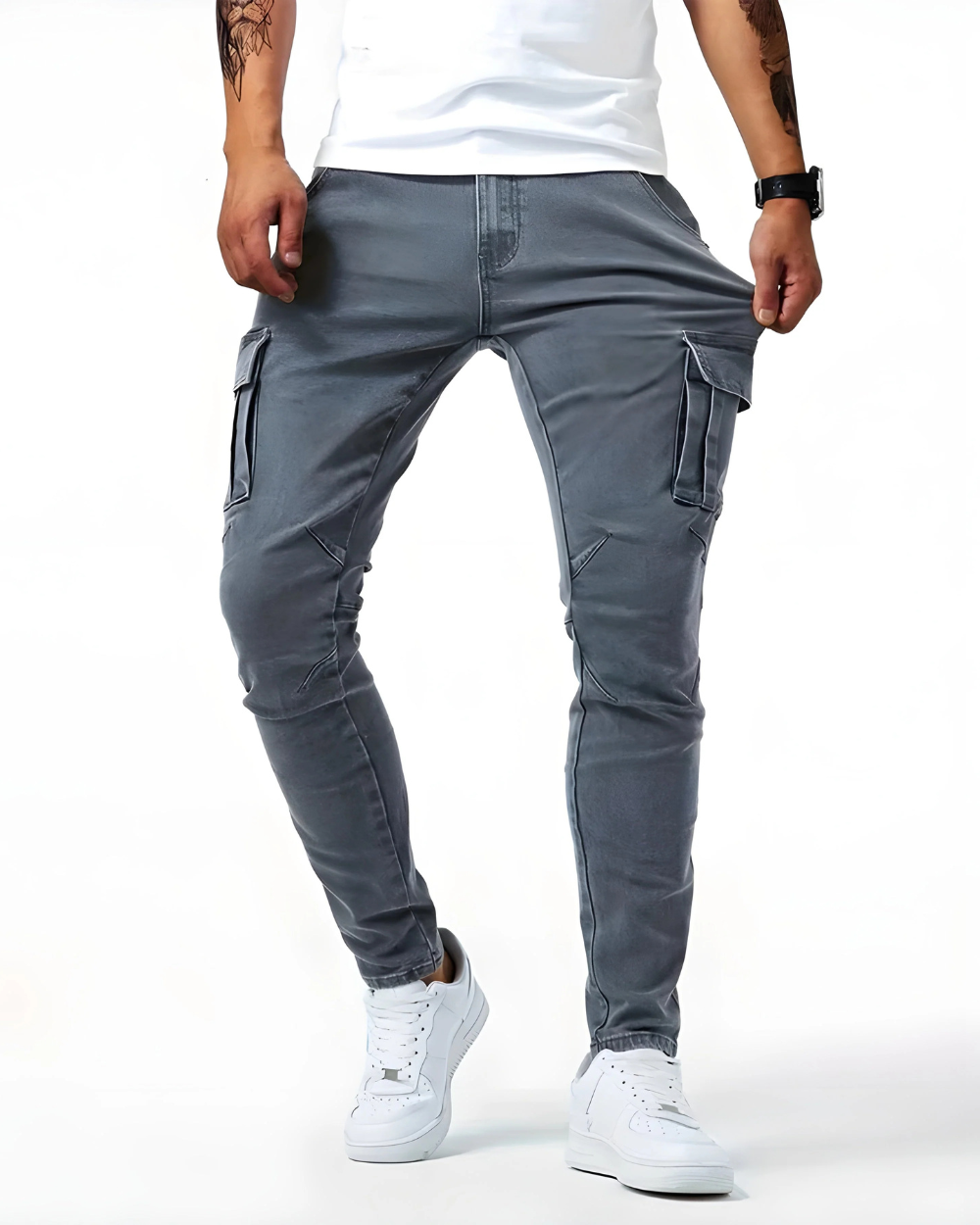 Jean | Pantalon cargo extensible