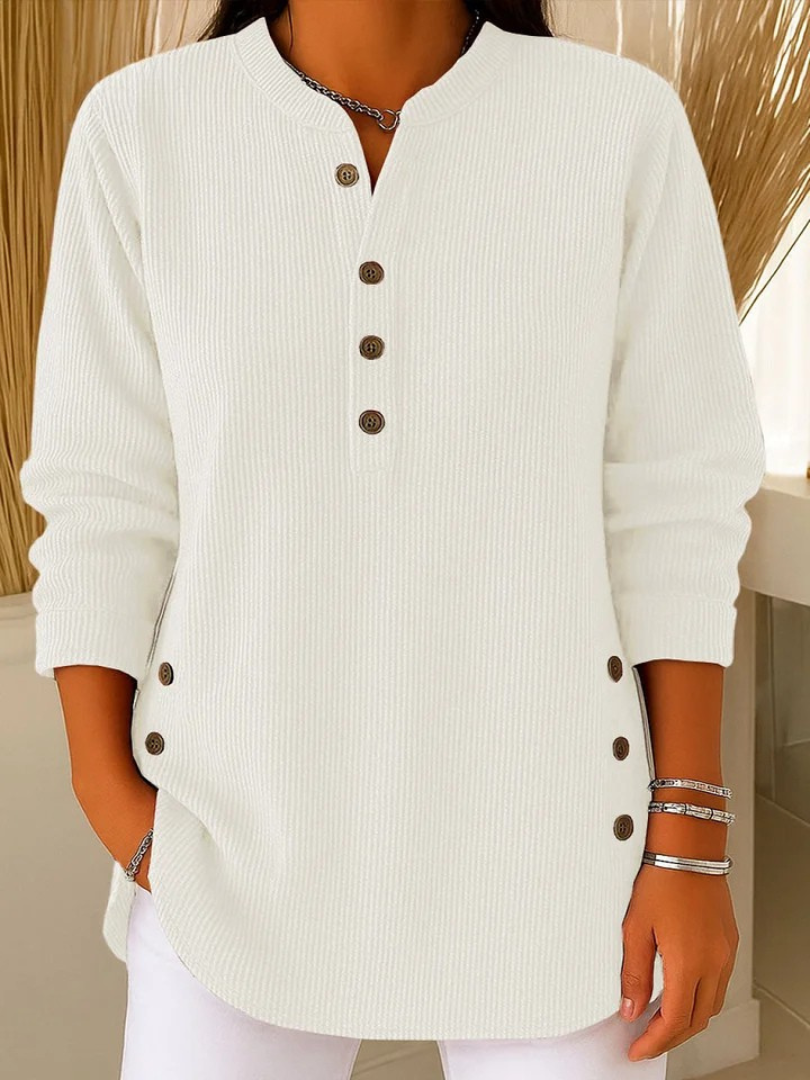 Carmen | Tunique Henley boutonnée