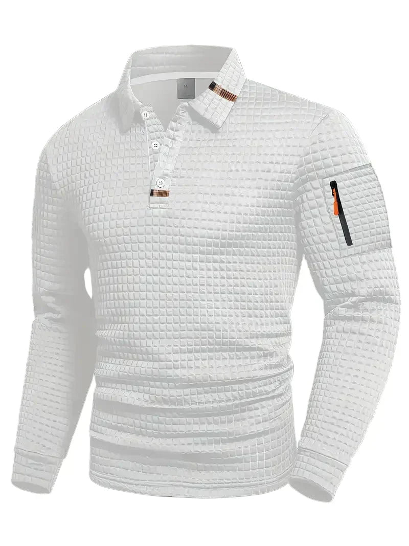 Xavier | Polo texturé à manches longues