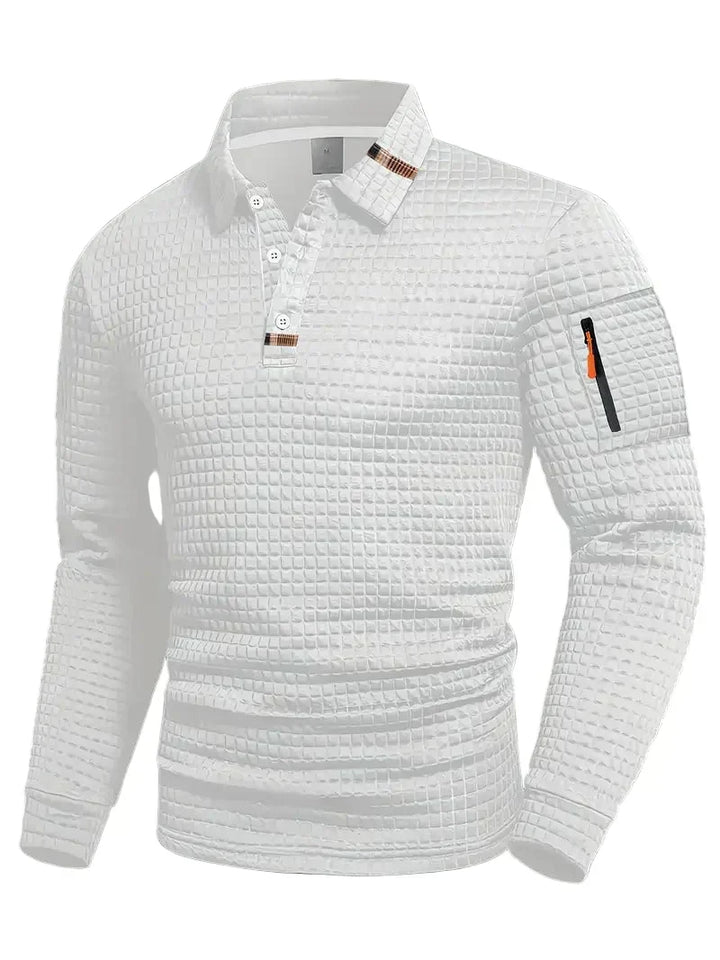 Xavier | Polo texturé à manches longues
