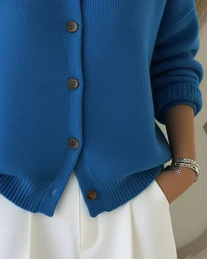Emma | Veste en maille à col chemise
