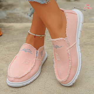 Prune | Mocassins décontractés en toile brodée