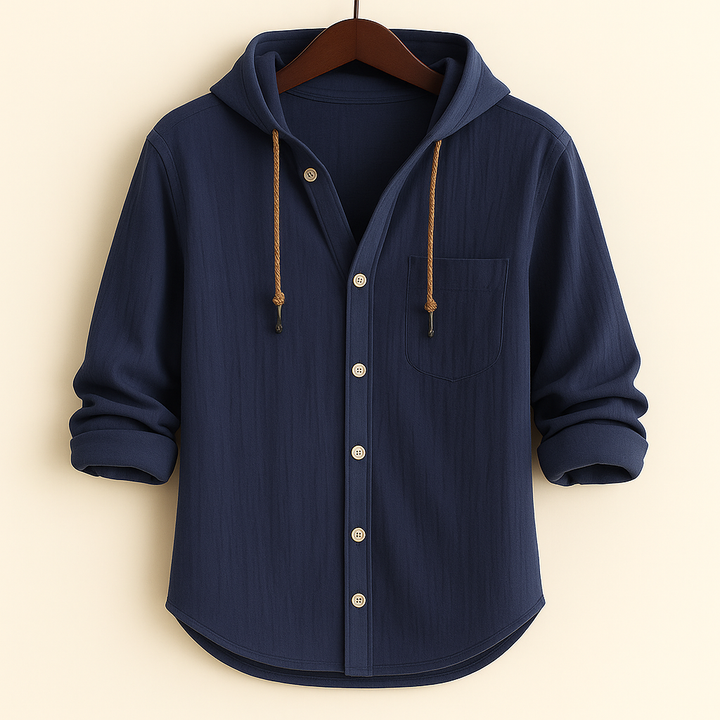 Augustin | Chemise de luxe en coton doux avec capuche