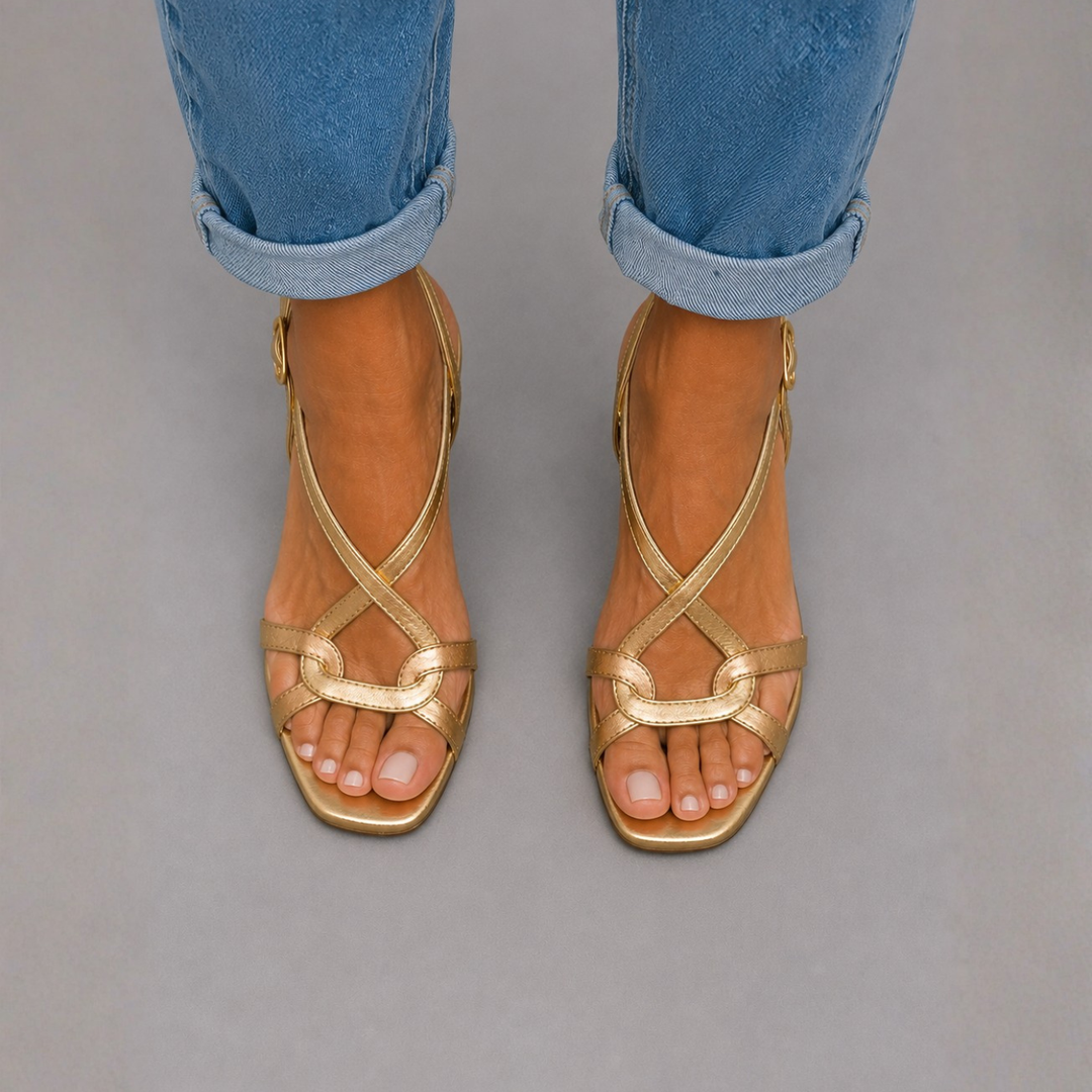 Chloé | Sandales dorées d&