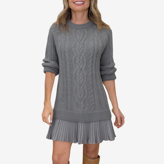 Roxane | Robe-pull en maille torsadée