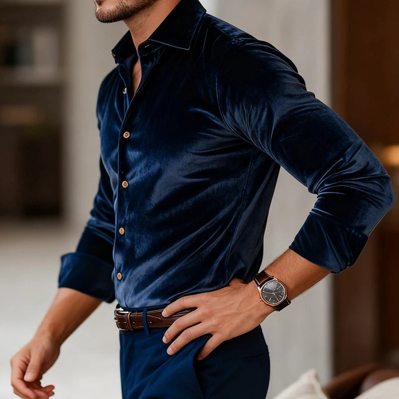Louis-François | Chemise classique en velours
