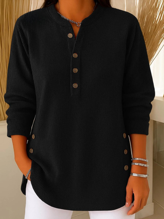 Carmen | Tunique Henley boutonnée