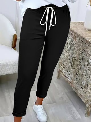 Maïwenn | Pantalon slim classique à cordon