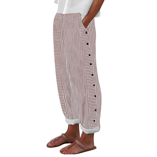 Charlène | Pantalon fluide rayé