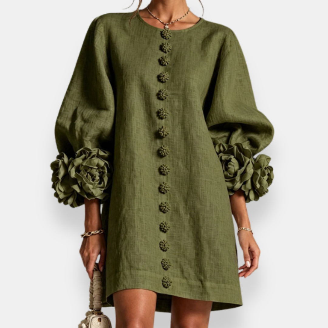 Annabelle | Robe à fleurs en relief