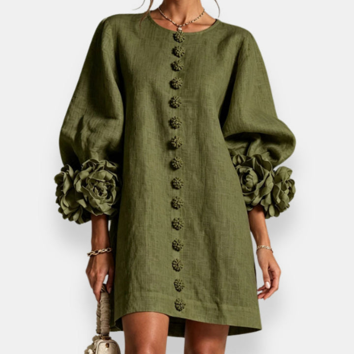 Annabelle | Robe à fleurs en relief