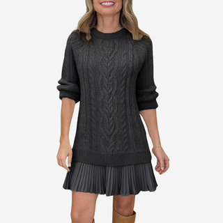 Roxane | Robe-pull en maille torsadée