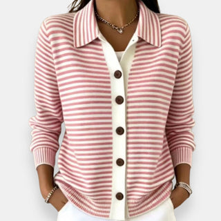 Avril | Cardigan rayé boutonné