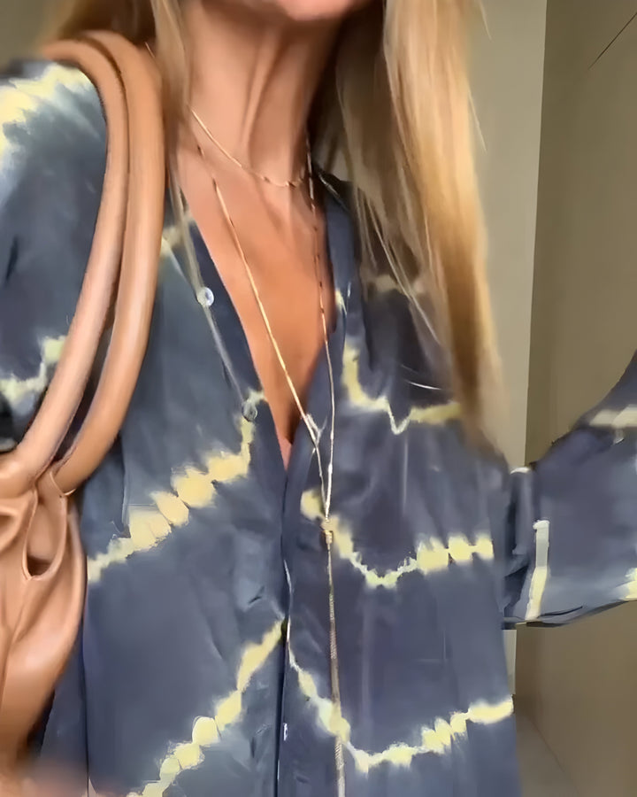 Catherine | Robe longue bohème rayée