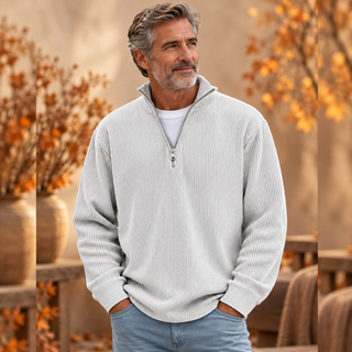 Marc | Pull col zippé côtelé