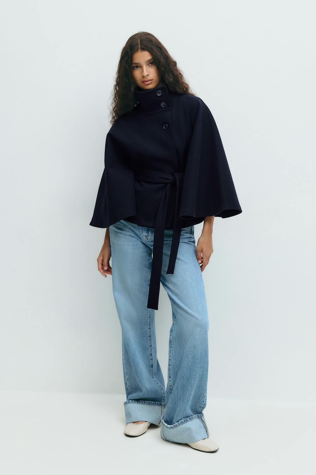 Mélanie | Manteau-cape ceinturé
