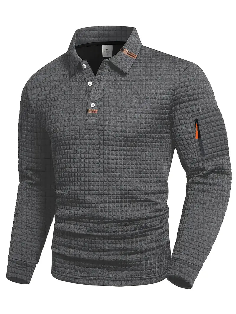 Xavier | Polo texturé à manches longues