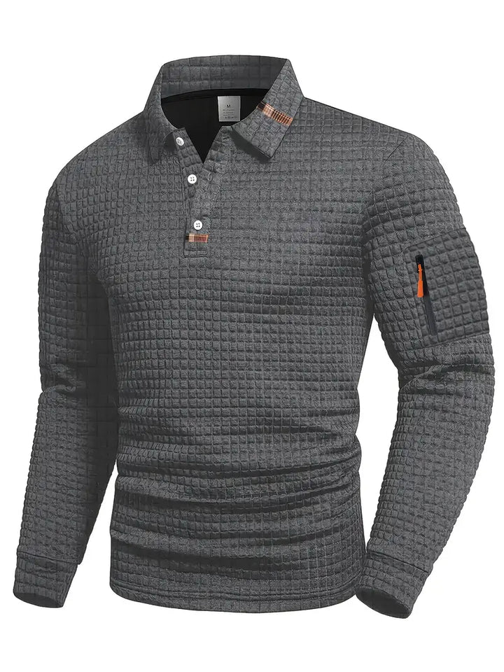 Xavier | Polo texturé à manches longues